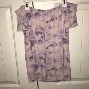 purple/pink off the shoulder top